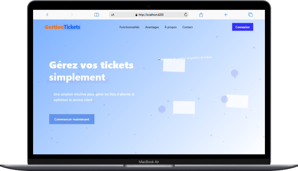 Interface de gestion des tickets